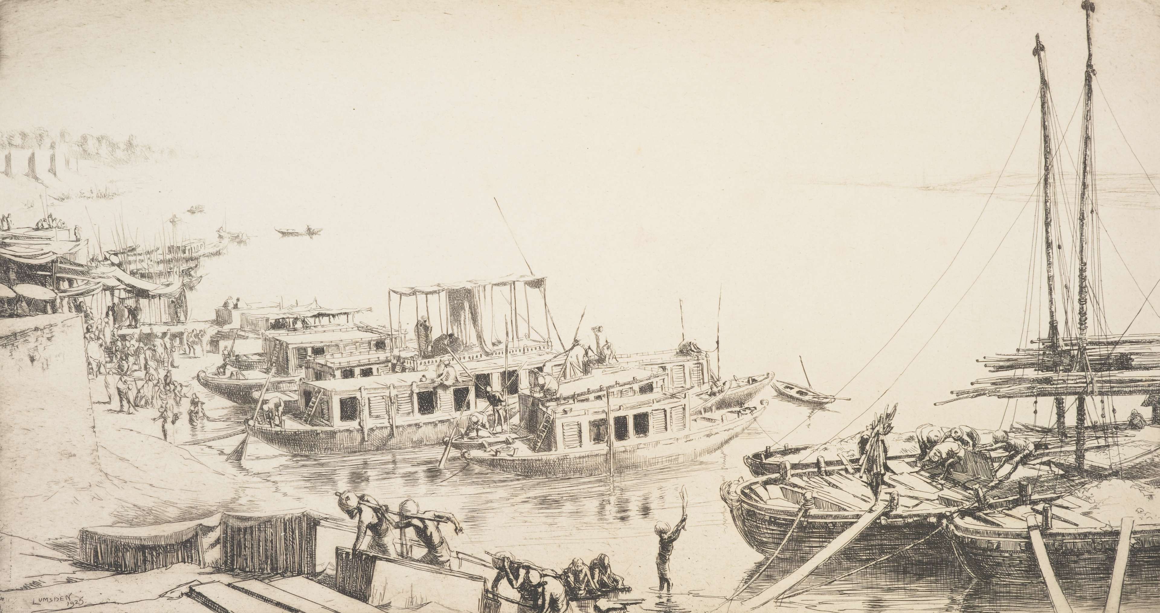 River craft, Benares, Ernest Stephen Lumsden