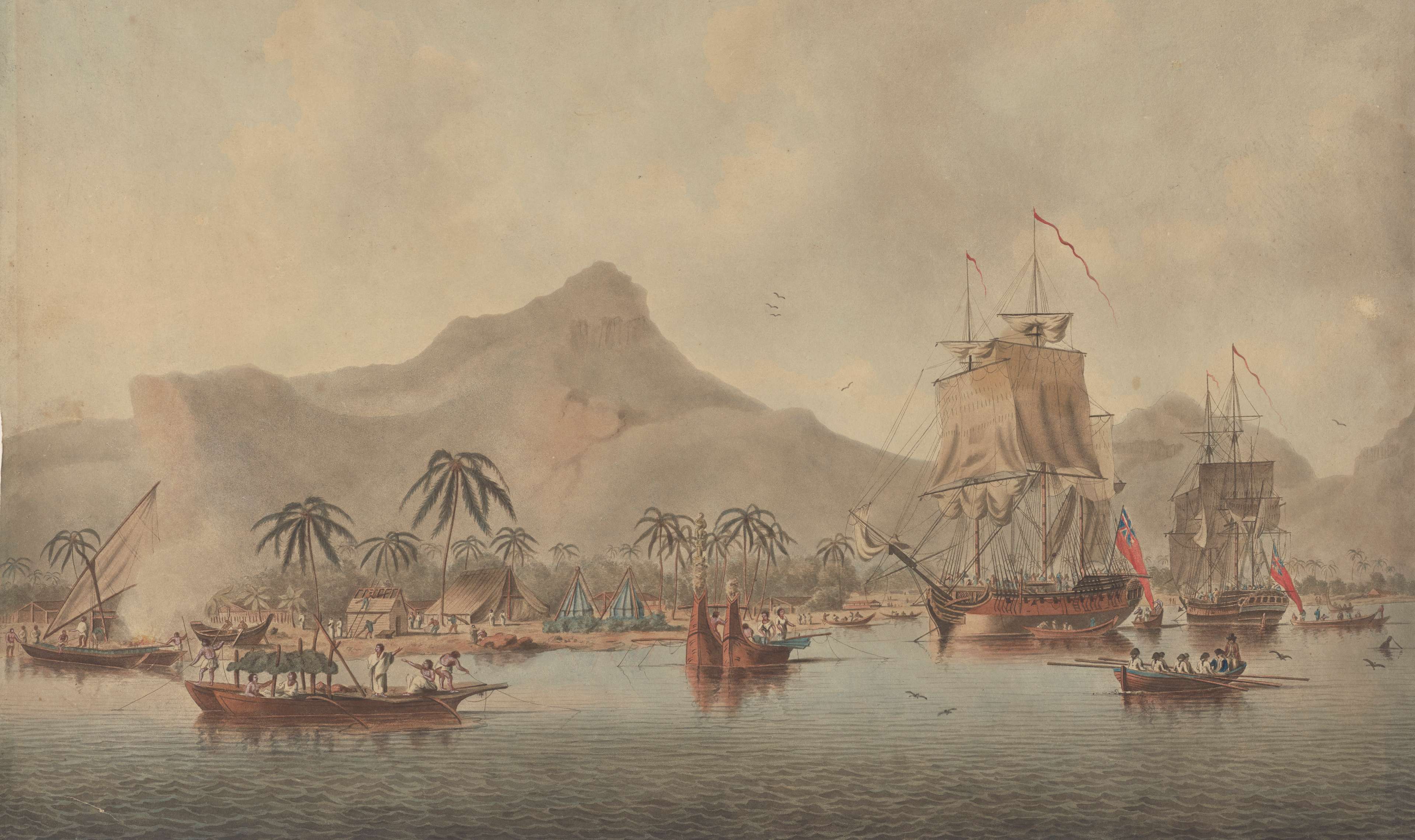 The view of Huahine, one of the Society Islands in the South Seas, John Cleveley Junior