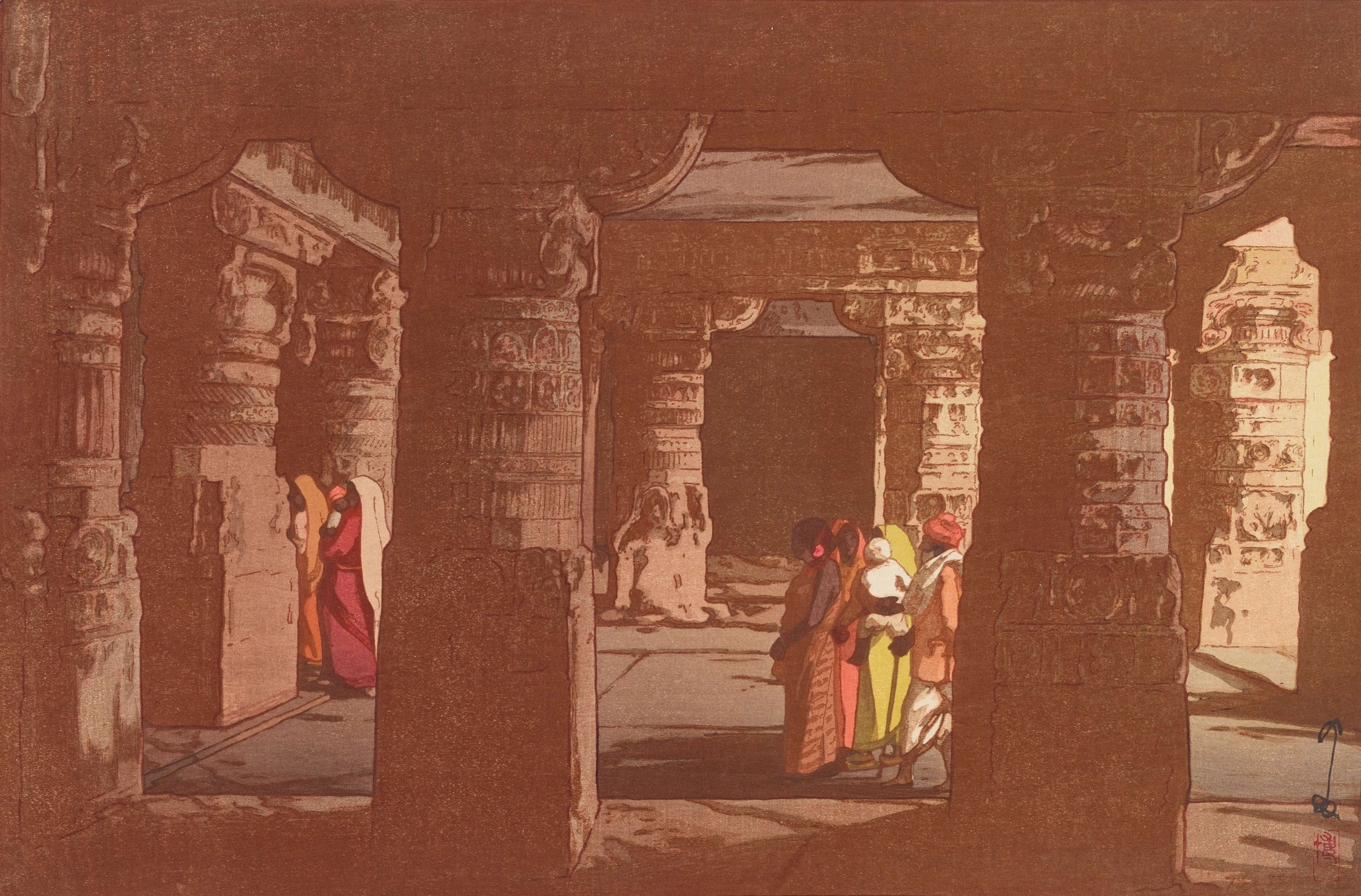 Third cave temple in Ellora, Hiroshi Yoshida