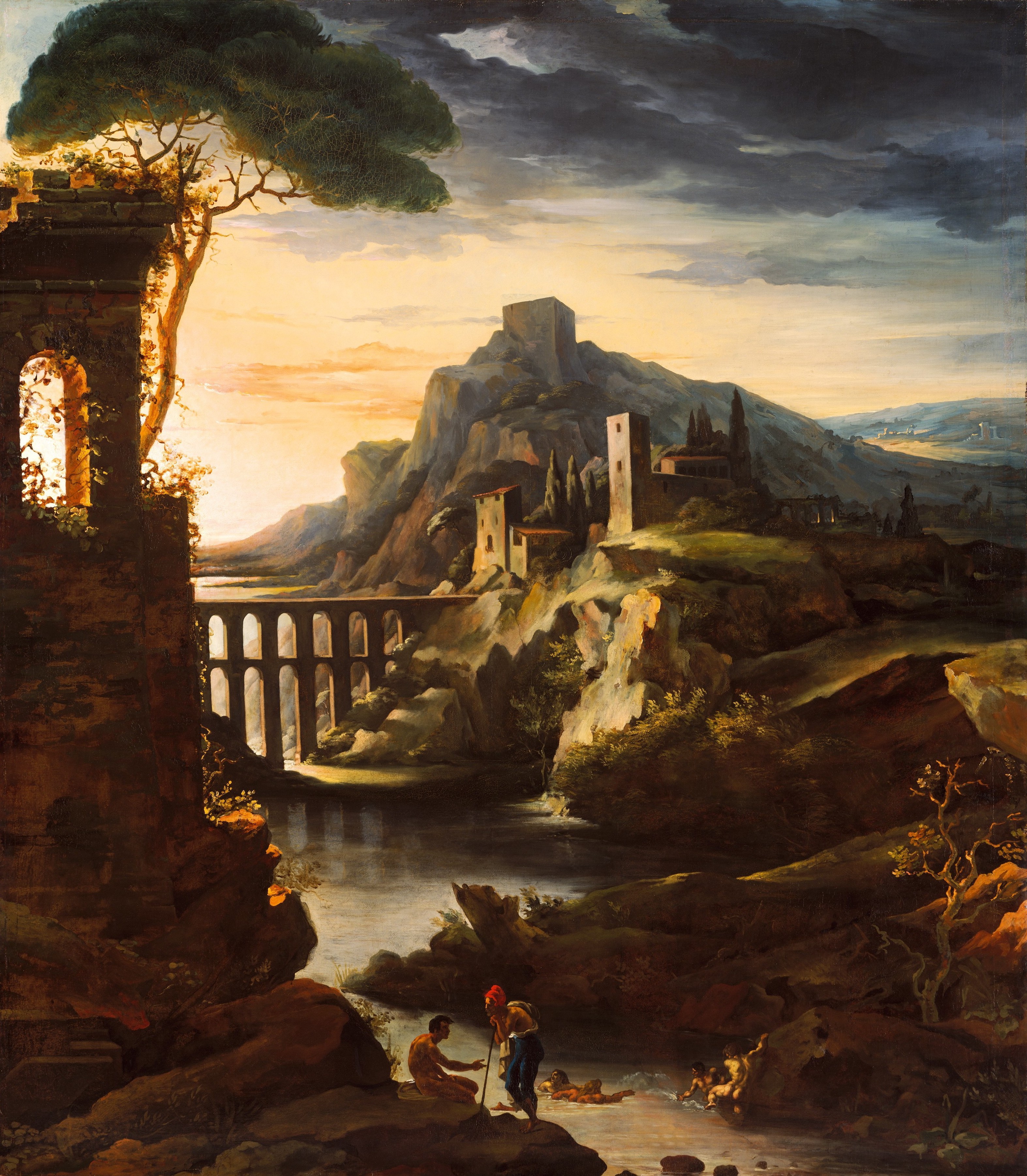 Evening: Landscape with an Aqueduct, Théodore Gericault
