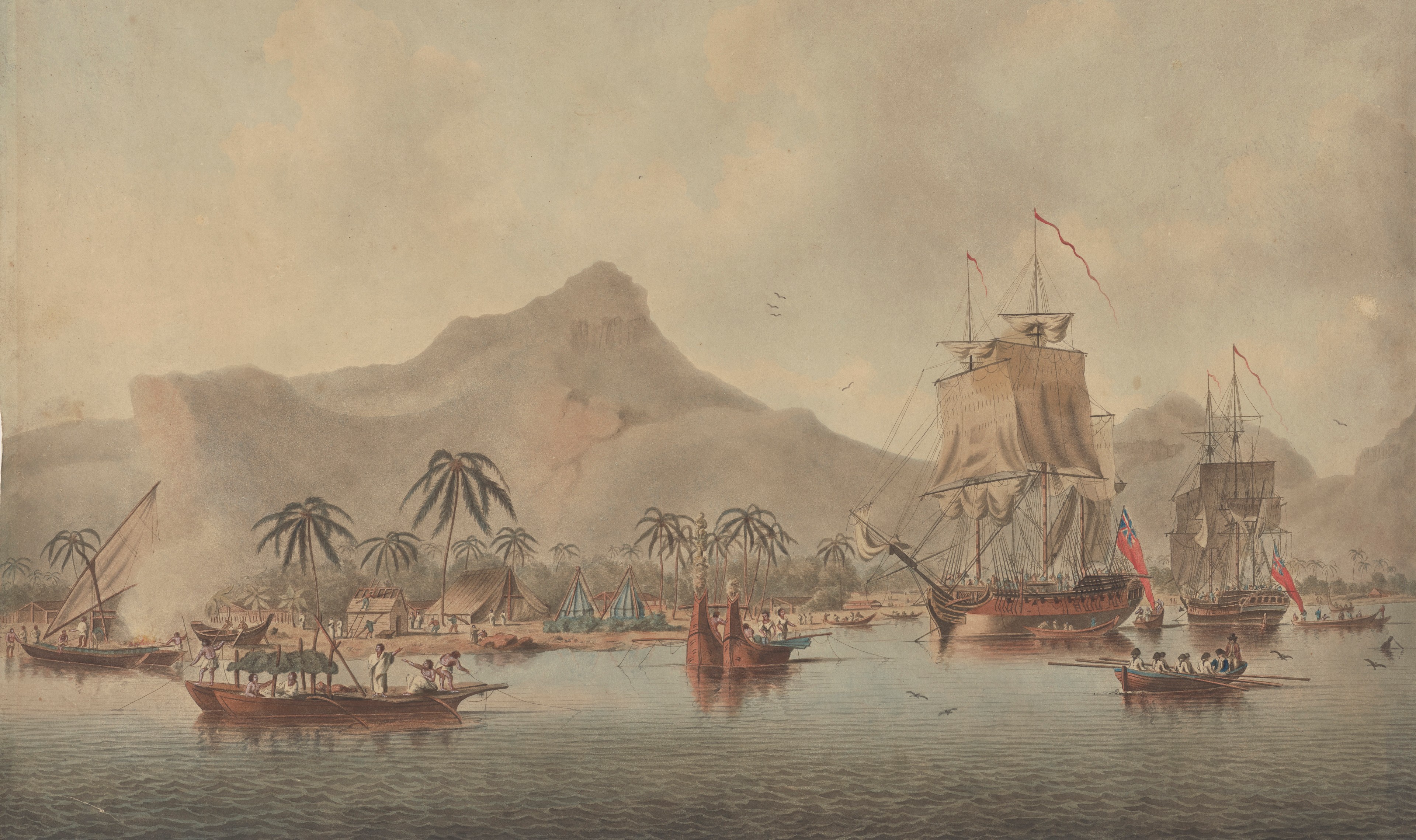 The view of Huahine, one of the Society Islands in the South Seas, John Cleveley Junior